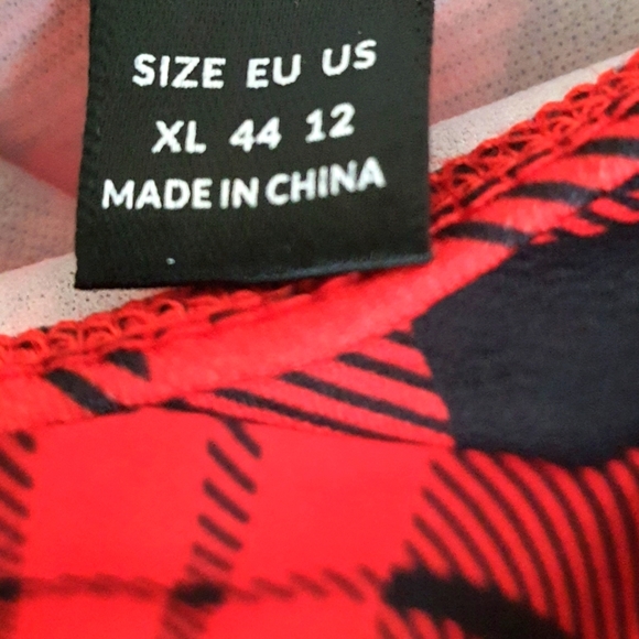 Tartan pattern bodycon thin strap dress - Picture 5 of 6